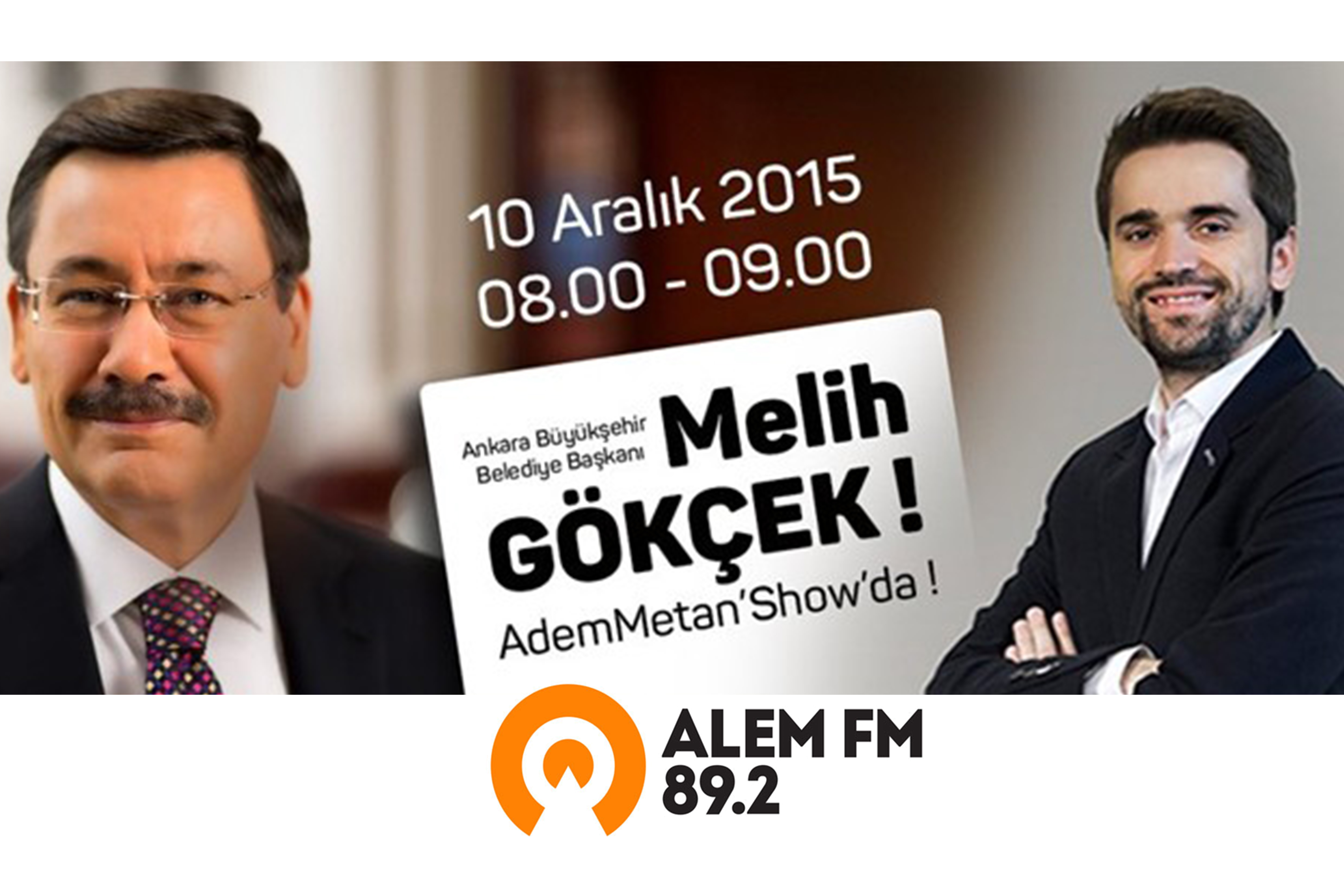 Melih Gökçek Alem Fm’de Adem Metan’ın Konuğu Olacak!